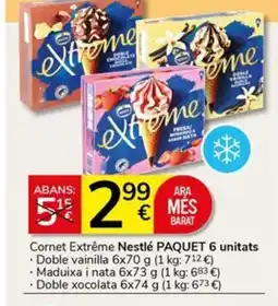 Supermercados Charter NESTLÉ Cornet Extrême oferta