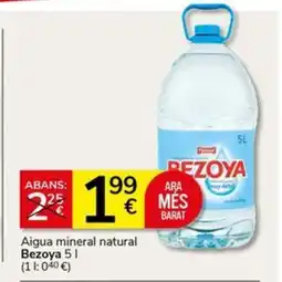 Supermercados Charter BEZOYA Aigua mineral natural oferta
