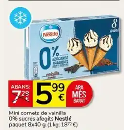 Supermercados Charter NESTLZ Mini cornets de vainilla 0% sucres afegits oferta