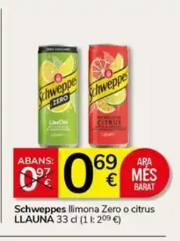 Supermercados Charter SCHWEPPES limona Zero o citrus oferta