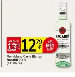 Supermercados Charter BACARDI Rom blanc Carta Blanca oferta