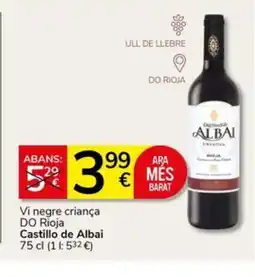 Supermercados Charter CASTILLO DE ALBAI Vi negre criança DO Rioja oferta