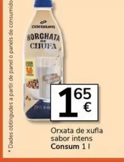 Supermercados Charter CONSUM Orxata de xufla sabor intens oferta