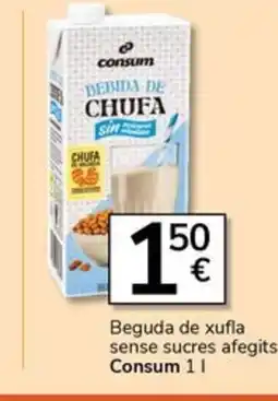 Supermercados Charter CONSUM Beguda de xufla sense sucres afegits oferta