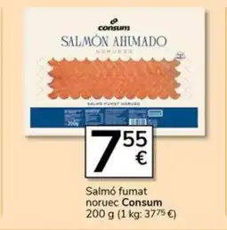 Supermercados Charter CONSUM Salmó fumat noruec oferta