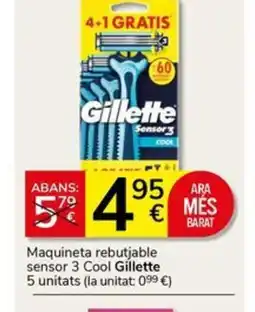 Supermercados Charter GILLETTE Maquineta rebutjable sensor 3 Cool oferta