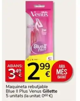 Supermercados Charter GILLETTE Maquineta rebutjable Blue II Plus Venus oferta