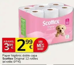 Supermercados Charter SCOTTEX Paper higiènic doble capa oferta