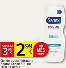 Supermercados Charter SANEX Gel de dutxa hidratant neutre oferta