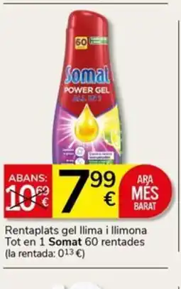 Supermercados Charter SOMAT Rentaplats gel llima i llimona Tot en 1 oferta