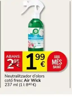 Supermercados Charter AIR WICK Neutralitzador d'olors cotó fresc oferta