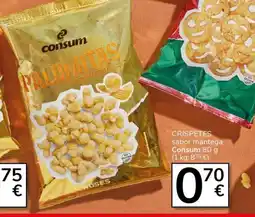 Supermercados Charter CONSUM Crispetes sabor mantega oferta