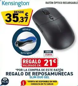 Carlin KENSINGTON Ratón óptico recargable oferta