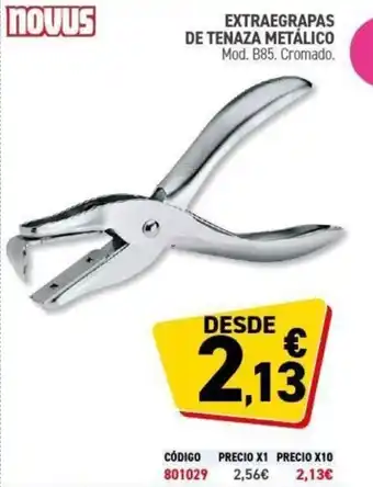 NOVUS Extraegrapas de tenaza metálico