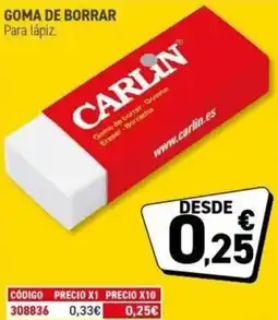 Carlin Goma de borrar oferta