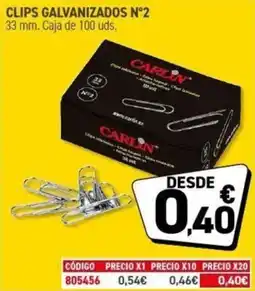 Carlin Clips galvanizados n°2 oferta