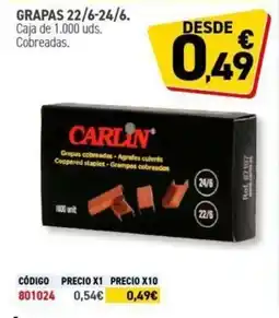 Carlin CARLIN Grapas 22/6-24/6 oferta