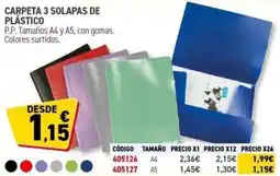 Carlin Carpeta 3 solapas de plástico oferta