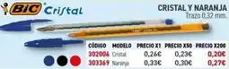 Carlin BIC Cristal y naranja oferta