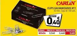 Carlin CARLIN Clips galvanizados n°2 oferta