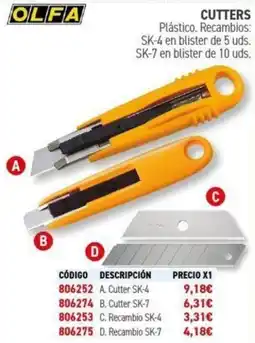 Carlin OLFA Cutters oferta