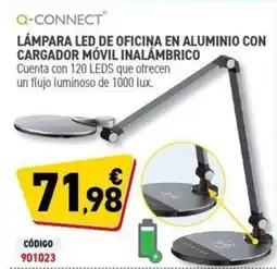Carlin Q-CONNECT Lámpara led de oficina en aluminio con cargador móvil inalámbrico oferta