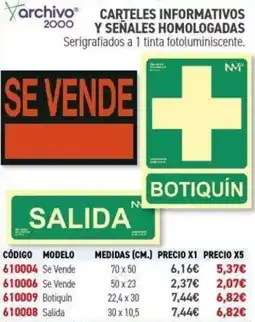 Carlin Carteles informativos y señales homologadas oferta