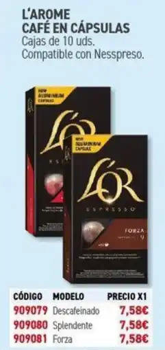 Carlin L'OR L'arome café en cápsulas oferta