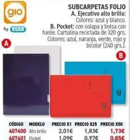 Carlin Subcarpetas folio oferta