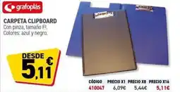 Carlin GRAFOPLAS Carpeta clipboard oferta