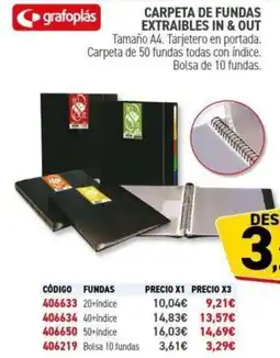 Carlin GRAFOPLAS Carpeta de fundas extraibles in & out oferta