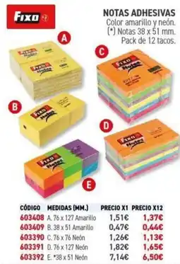 Carlin FIXO Notas adhesivas oferta