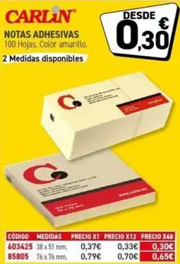 Carlin CARLIN Notas adhesivas oferta