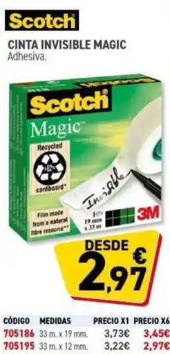 Carlin SCOTCH Cinta invisible magic oferta