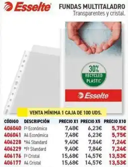 Carlin ESSELTE Fundas multitaladro oferta