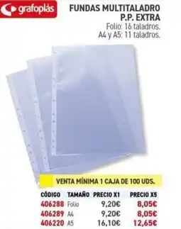 Carlin GRAFOPLAS Fundas multitaladro p.p. extra oferta