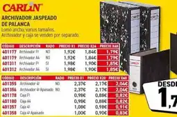 Carlin CARLIN Archivador jaspeado de palanca oferta