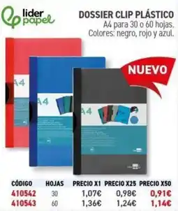 Carlin Dossier clip plástico oferta