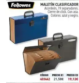 Carlin FELLOWES Maletín clasificador oferta