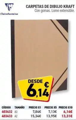 Carlin Carpetas de dibujo kraft oferta