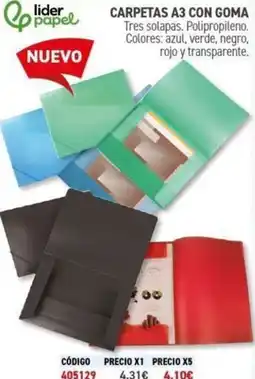 Carlin Carpetas a3 con goma oferta