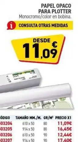 Carlin Papel opaco para plotter oferta
