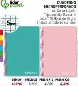 Carlin Cuaderno microperforado oferta
