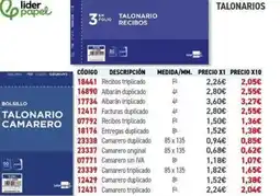 Carlin Talonarios oferta