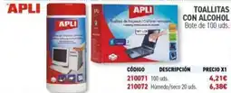 Carlin APLI Toallitas con alcohol oferta
