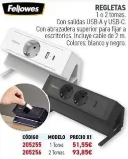 Carlin FELLOWES Regletas oferta