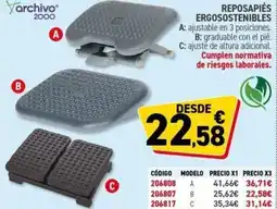 Carlin Reposapies ergosostenibles oferta