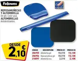 Carlin FELLOWES Reposamuñecas y alfombrilla oferta