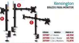 Carlin KENSINGTON Brazos para monitor oferta