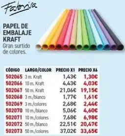 Carlin Papel de embalaje kraft oferta